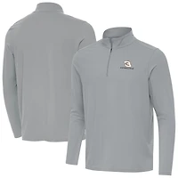 Men's Antigua  Gray Austin Dillon Intent Quarter-Zip Top