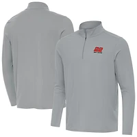 Men's Antigua  Gray Joey Logano Intent Quarter-Zip Top
