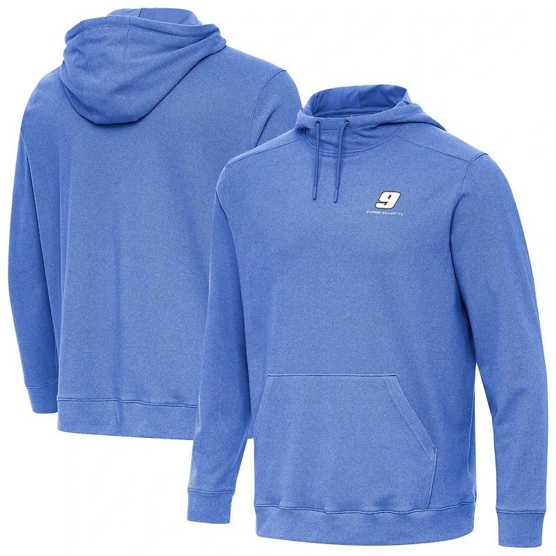 Men's Antigua Heather Royal Chase Elliott Cloud Pullover Hoodie