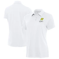 Women's Antigua  White Denny Hamlin Reprocess Polo