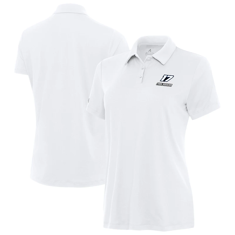 Women's Antigua White Chris Buescher Reprocess Polo