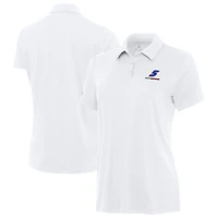 Women's Antigua  White Kyle Larson Reprocess Polo