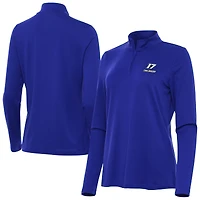 Women's Antigua  Royal Chris Buescher Reprocess Quarter-Zip Pullover Top