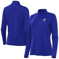 Women's Antigua  Royal Ricky Stenhouse Jr. Reprocess Quarter-Zip Pullover Top