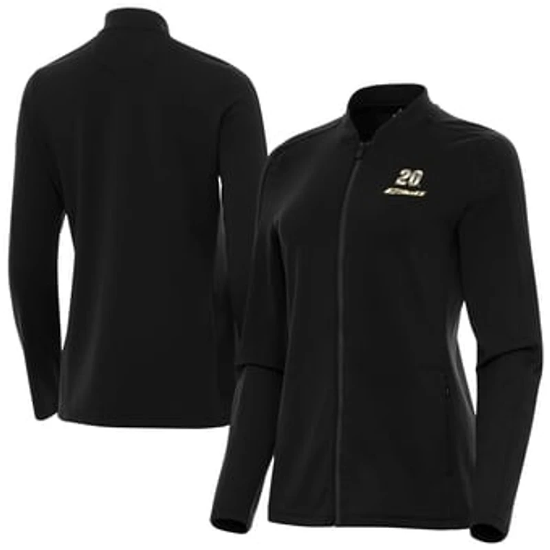 Women's Antigua Black Christopher Bell Continual Full-Zip Jacket