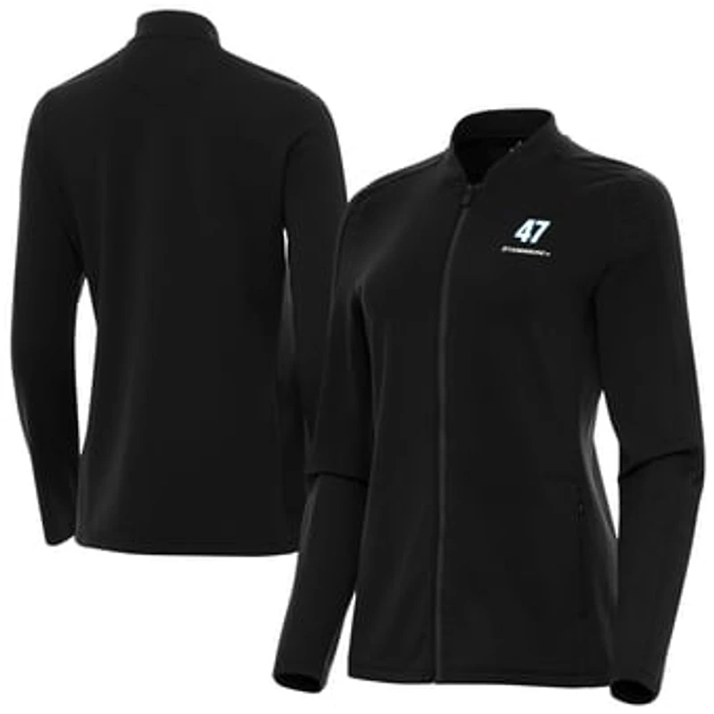 Women's Antigua  Black Ricky Stenhouse Jr. Continual Full-Zip Jacket