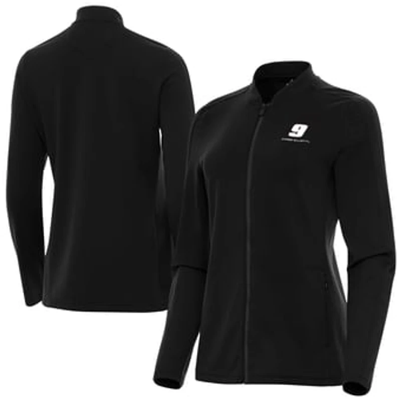 Women's Antigua  Black Chase Elliott Continual Full-Zip Jacket