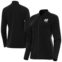 Women's Antigua  Black Alex Bowman Continual Full-Zip Jacket
