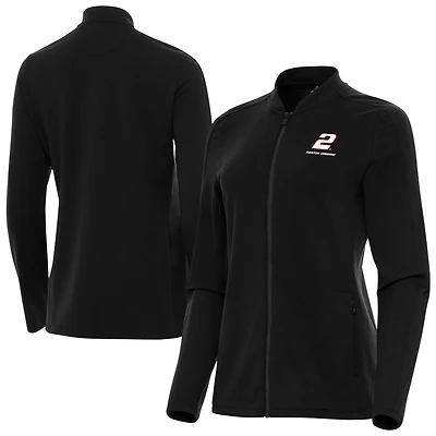 Women's Antigua Black Austin Cindric Continual Full-Zip Jacket
