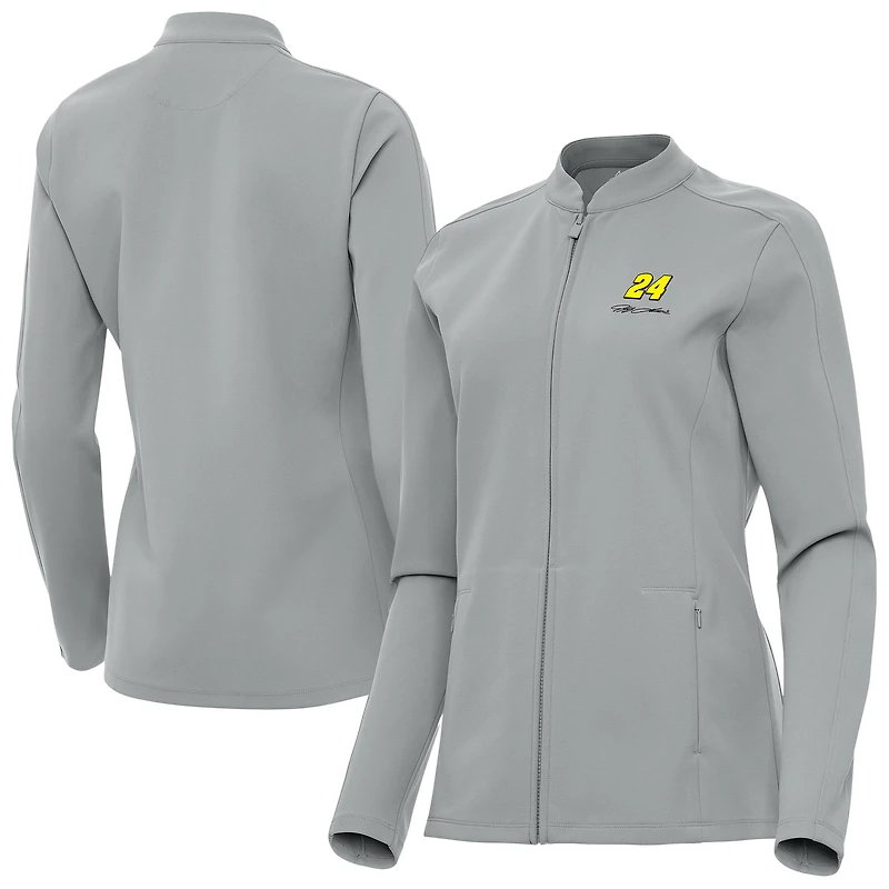 Women's Antigua  Gray Jeff Gordon Regard Full-Zip Jacket