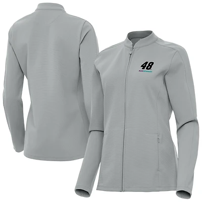 Women's Antigua Gray Alex Bowman Regard Full-Zip Jacket