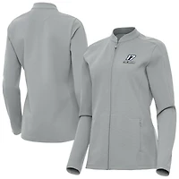 Women's Antigua  Gray Chris Buescher Regard Full-Zip Jacket