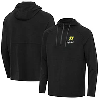 Men's Antigua Heather Denny Hamlin Spikes Quarter-Zip Pullover Hoodie