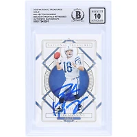 Peyton Manning Indianapolis Colts Autographed 2020 Panini National Treasures Gold #45 #/35 Beckett Fanatics Witnessed Authenticated 10 Card