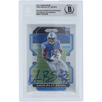 Amon-Ra St. Brown Detroit Lions Autographed 2021 Panini Prizm #358 Beckett Fanatics Witnessed Authenticated Rookie Card