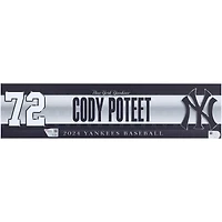 Cody Poteet New York Yankees Player-Issued #72 Nameplate from the 2024 MLB Season
