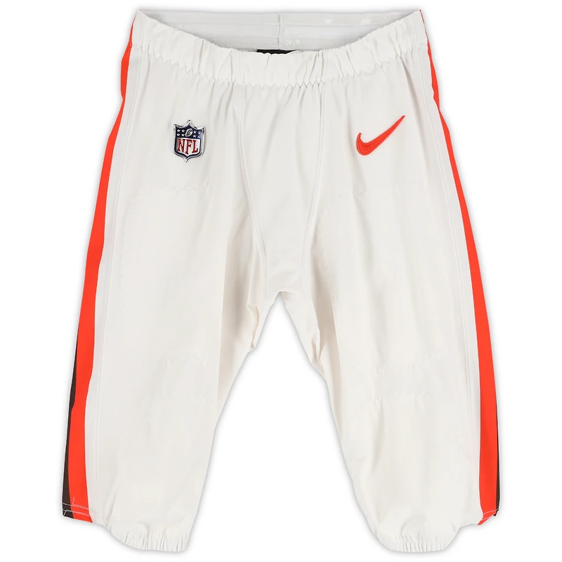 Mike Ford Cleveland Browns Game-Used White Nike Pants vs. Washington Commanders on October 6, 2024
