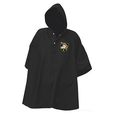 Black Army Black Knights Deluxe Adult Stadium Quarter-Snap Rain Poncho