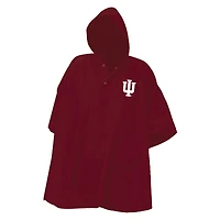 Crimson Indiana Hoosiers Deluxe Adult Stadium Quarter-Snap Rain Poncho