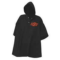 Black Oklahoma State Cowboys Deluxe Adult Stadium Quarter-Snap Rain Poncho