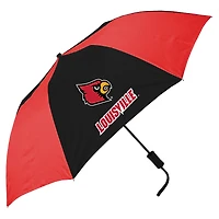 Red/Black Louisville Cardinals Two-Tone Auto Open Folding Umbrella