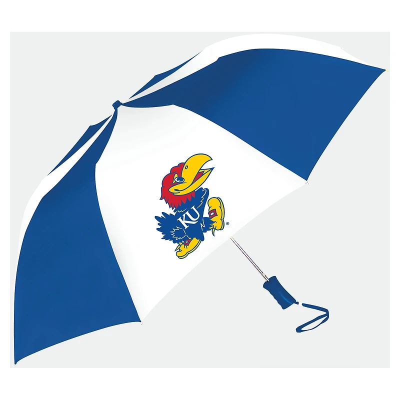 Royal/White Kansas Jayhawks Two-Tone Auto Open Folding Umbrella