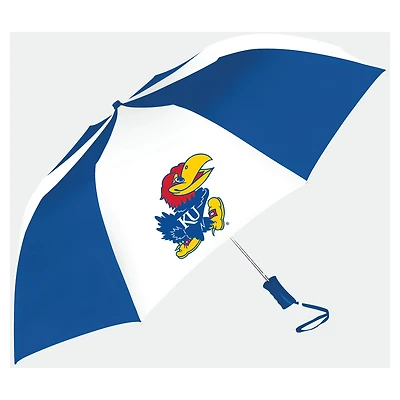 Royal/White Kansas Jayhawks Two-Tone Auto Open Folding Umbrella