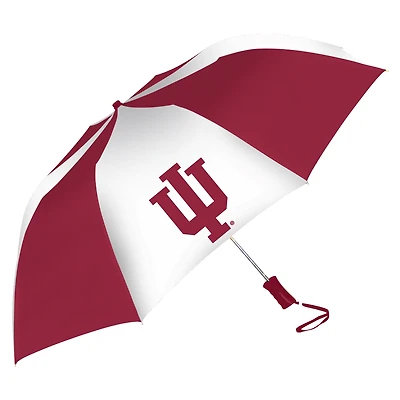 Crimson/White Indiana Hoosiers Two-Tone Auto Open Folding Umbrella