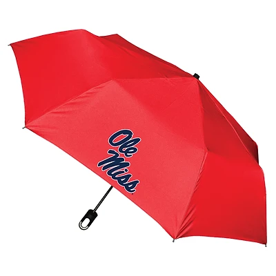 Red Ole Miss Rebels Storm Clip Mini 42" Compact Folding Umbrella