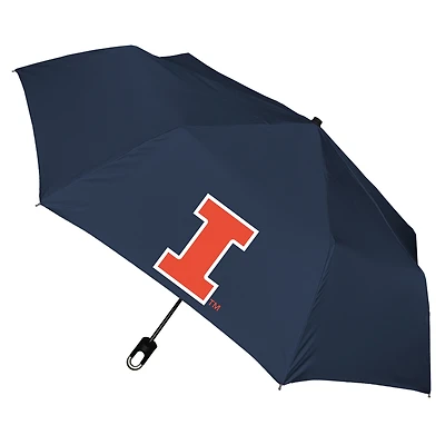 Navy Illinois Fighting Illini Storm Clip Mini 42" Compact Folding Umbrella