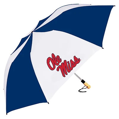 Navy/White Ole Miss Rebels The Big Storm 58" Oversized Auto Open Folding Umbrella