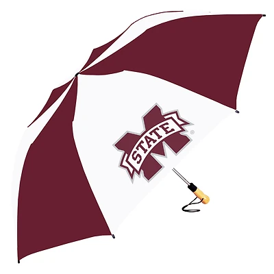 Maroon/White Mississippi State Bulldogs The Big Storm 58" Oversized Auto Open Folding Umbrella