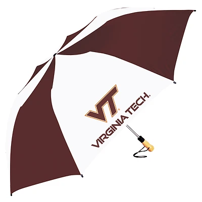 White/Maroon Virginia Tech Hokies The Big Storm 58" Oversized Auto Open Folding Umbrella