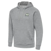 Men's Antigua Heather Gray Ty Gibbs Victory Pullover Hoodie