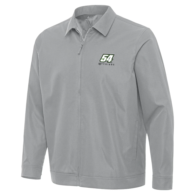 Men's Antigua  Gray Ty Gibbs Pivot Full-Zip Jacket