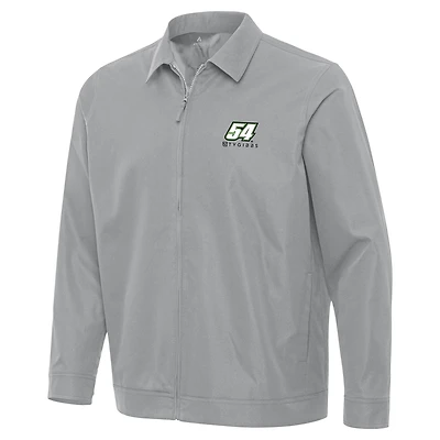 Men's Antigua Gray Ty Gibbs Pivot Full-Zip Jacket