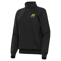 Women's Antigua  Black William Byron Victory Quarter-Zip Sweatshirt