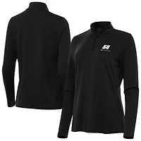 Women's Antigua  Black Ty Gibbs Reprocess Quarter-Zip Pullover Top