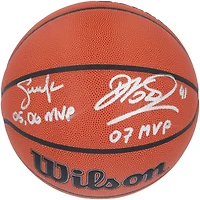 Steve Nash, Dirk Nowitzki Dallas Mavericks Autographed Wilson Authentic Series Indoor/Outdoor Basketball with Multiple MVP Inscriptions