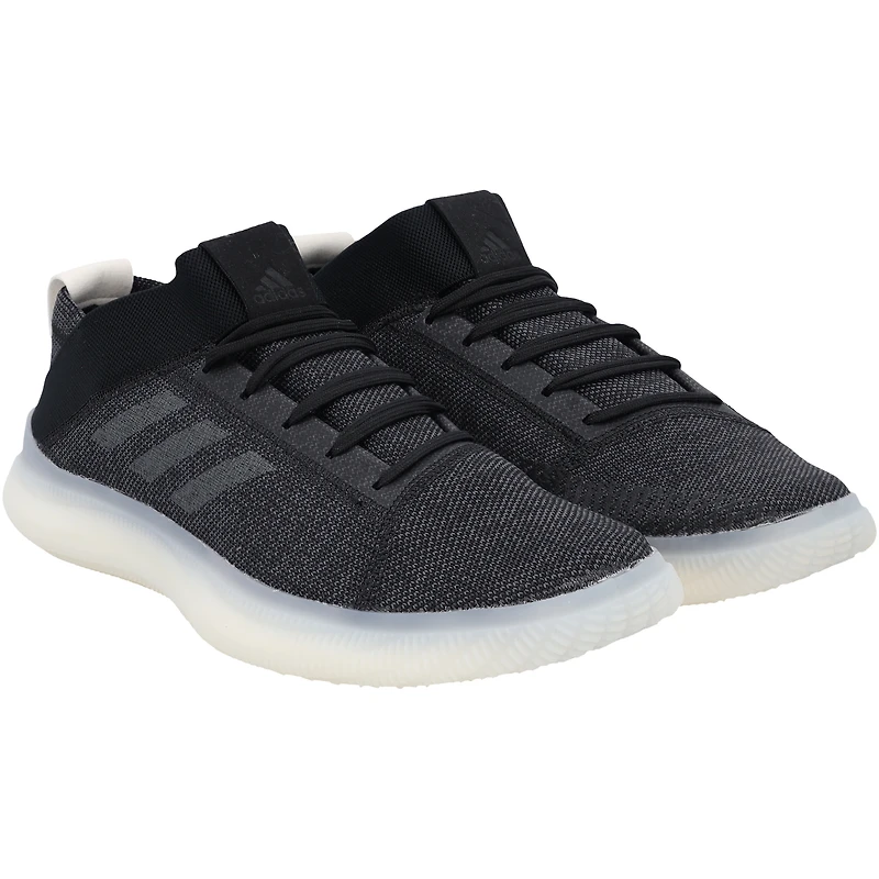 Kansas Jayhawks Team-Issued Black Pureboost adidas Shoes from the Basketball Program