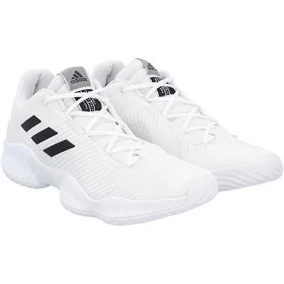 Kansas Jayhawks Team-Issued White Pro Bounce Low adidas Shoes from the Basketball Program - Size 13.5