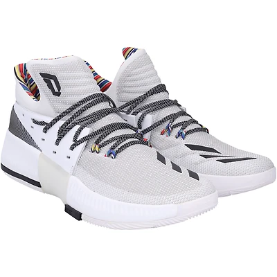 Kansas Jayhawks Team-Issued White Dame 3 adidas Shoes from the Basketball Program - Size 15