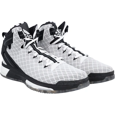 Kansas Jayhawks Team-Issued White Rose 6 adidas Shoes from the Basketball Program - Size 18