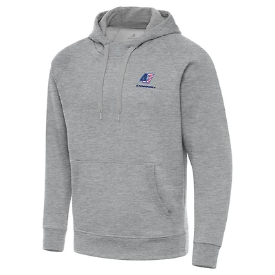 Men's Antigua  Heather Gray Ricky Stenhouse Jr. Fleece Victory Pullover Hoodie