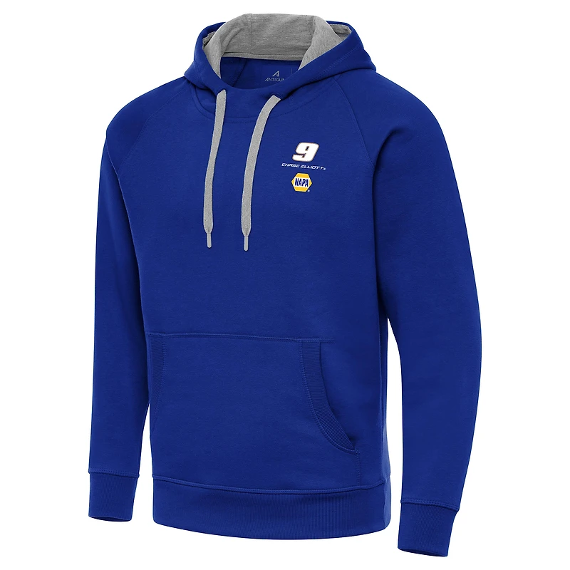 Men's Antigua Royal Chase Elliott Fleece Victory Pullover Hoodie