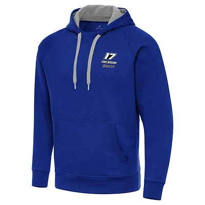 Men's Antigua Royal Chris Buescher Fleece Victory Pullover Hoodie