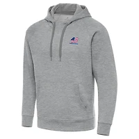 Men's Antigua Heather Gray Alex Bowman Fleece Victory Pullover Hoodie