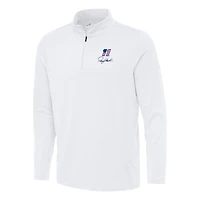 Men's Antigua White Denny Hamlin Reprocess Quarter-Zip Top