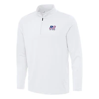 Men's Antigua White Joey Logano Reprocess Quarter-Zip Top