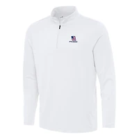 Men's Antigua White Kyle Busch Reprocess Quarter-Zip Top